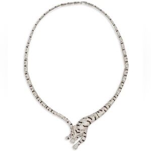 EYECANDY LOS ANGELES - Roxana CZ Leopard Choker Necklace